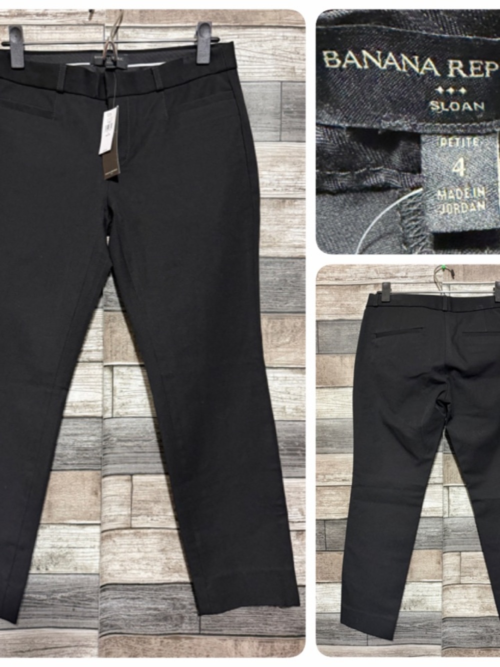 Banana Republic Sloan Dress Pants Women’s 4P Black (Inseam 25.5) Stretch